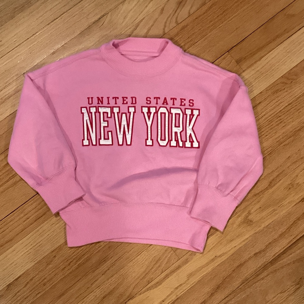 abercrombie kids Pink 'New York' Crewneck Sweatshirt
